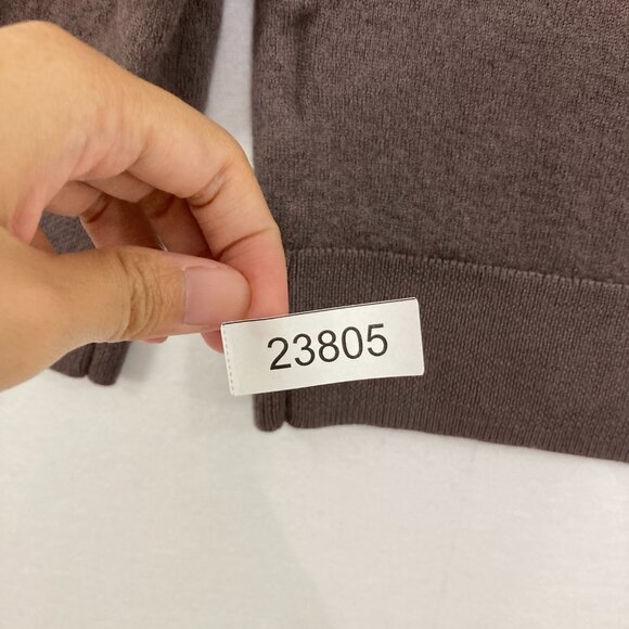 Artefact Large Brown Quarter Zip Long Sleeve Merino Wool Sweater Preppy - Picture 10 of 10